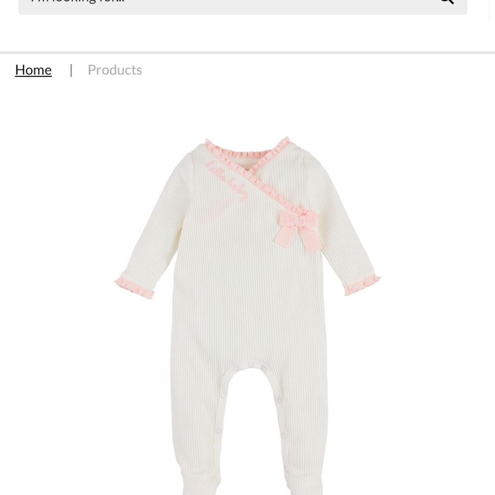 Mud Pie White and Pink Ruffled One Piece